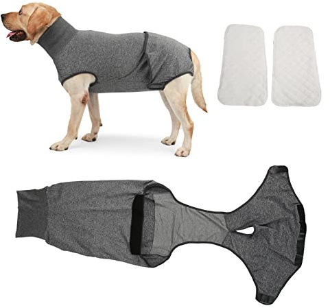 Hundewindeln, Hygienehöschen, Ganzkörper-Hundewindel, Wiederverwendbar, Physiologische Kleidung für Hunde, Physiologische Periode, Chirurgischer Genesungsanzug für Männliche und Weibliche(XL)