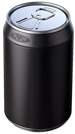 Poubelle de Cuisine 1PC Smart Sensor Poubelle avec Couvercle Grand Acier Inoxydable Automatique Maison Salon Coke Can Personnalité (12L) Poubelle de Salle de Bain (Color : Nero Size : Rechargeable 1