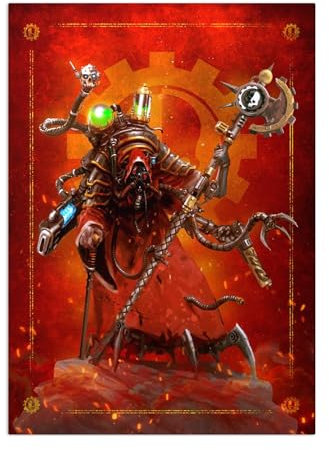 Displate Warhammer Metal Poster Magnetische Befestigung Offiziell Lizenziert Bilder Imperium - Adeptus Mechanicus 4 Poster 32x45cm