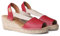 Alpargata para Mujer en Piel - TEIDE-P - Rojo, 40 EU