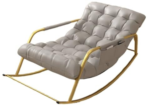 TOWINE Sofa Doppelsofa-Lounge-Stuhl, Freizeit-Balkon-Schaukelstuhl, Faltbarer Lounge-Sessel, Leder, flauschig, bequemer Sofa-Stuhl Loungesessel für Schlafzimmer und Wohnzimmer (Color : D)