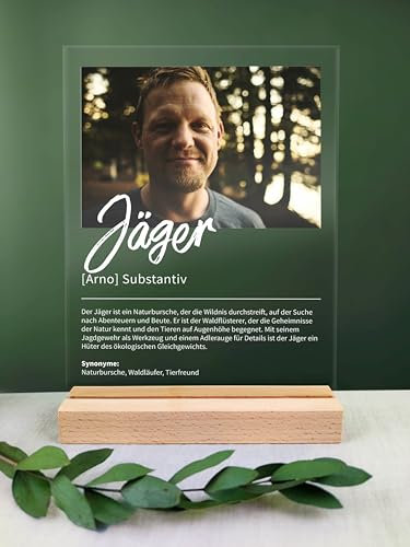 Jäger Geschenk personalisiert - Acryl Geschenk - Definition: Jäger - Jäger Geschenke, Jagd, Jäger Geschenk, Jäger Geschenke Für Männer, Jäger Geschenke Lustig, Geschenk für Jäger