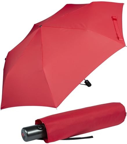 Knirps Taschenschirm Slim Duomatic Auf-Zu-Automatik UV Protection - coral