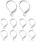 ALEXCRAFT 10Pcs 925 Sterling Silver Leverback French Earring Hooks 10x16mm Hypoallergenic Replacements Dangle French Earring Hooks 925 Sterling Silver Findings for Earrings DIY Jewelry Making Set