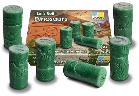 Yellow Door - 6 stempel rollers met dino's