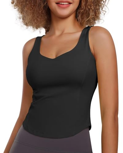 TERODACO Sports Bras Women Padded High Impact Crop Tops BX2309 Black M