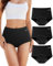 TANSTC Periodenunterschwäsche Starke Blutung 60ML Unterhosen Damen Baumwolle Perioden Unterwäsche Frauen Mädchen Slip Panties Menstruationsunterwäsche Waschbare Auslaufsicher, Schwarz 3er Pack L