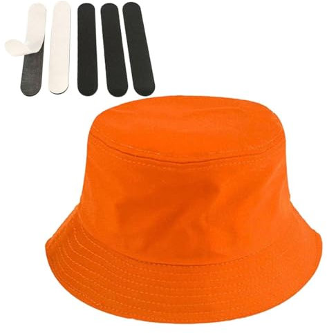 CHSZSH 1 Herren-Sonnenhut, 5 Hutaufkleber, Reise-Sonnenhut, Camping-Eimerhut, Sommer-Sonnenhut