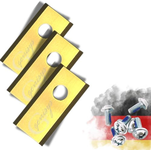 Genisys Titan Ersatz Messer Klingen kompatibel mit Parkside Smart Mähroboter - LongLife - 1-Loch bruchsicher [DIN EN 50636 geprüft] - mit Schrauben, Stück:30