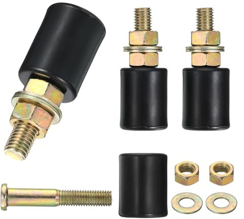 sourcing map 4Pcs 1.18 x 1.57 (WxH) Slide Gate Guide Rollers, Nylon Bearing Guide Roller, Sliding Gate Support Wheel Gate Rollers for Pulley, Electric Door, Black
