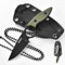 Coltello Da Collo Omesio S-Sy, 6 Cm, Acciaio 5cr13mov, Mini Coltello Da Collo, Manico in G10, Codolo Pieno, Con Fodero in Kydex, Catena Da Collo E Clip Piccola Lama Fissa Da Caccia per La Caccia E L'e