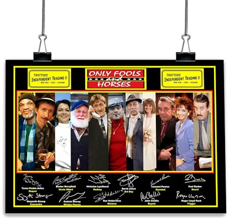 A3-Poster, Motiv: Only Fools and Horses Cast signiert/signierter Druck, David Jason, Nikolaus Lyndhurst usw. (A3-Druck, 42 x 29,7 cm)