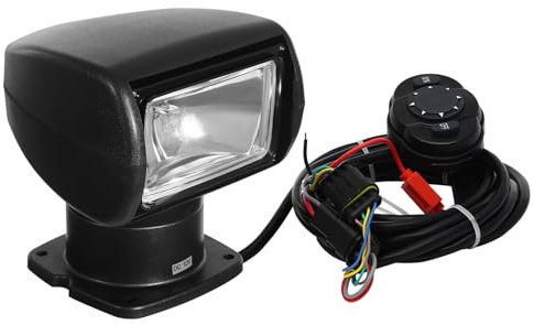 TaNeHaKi Boot Suchscheinwerfer,Drehbarer Fernbedienungsscheinwerfer, Bootsscheinwerfer,Omnidirektionaler Licht Rc Suchscheinwerfer
