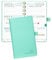POPRUN Taschenkalender 2025 2026 Klein 16,5 x 9 cm (Aug.2025-Dez.2026) - Kalender 2025 2026 Klein Ringbuch mit Softcover - Terminplaner, Planer 1 Woche 2 Seite mit Kartenschlitz - Mintgrün
