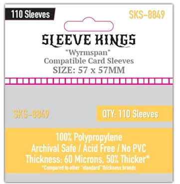 Wyrmspam Standard Sleees (57 X 57 MM) 110 Pack, 60 Microns