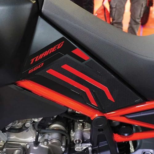 LABELBIKE 3D Motorrad Tankaufkleber kompatibel mit Aprilia | Tuareg 660 2022-2025, Seitenschutz aus Kunstharz, kratzfest, Dekoration