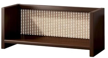 Kleines Bücherregal Walnussfarbenes Desktop-Bücherregal, Aufbewahrungsregale aus Holz, stapelbarer Aufbewahrungsorganisator, for Büro, Wohnzimmer, Schlafzimmer Ausstellungsregal(L40xW20xH25 cm)