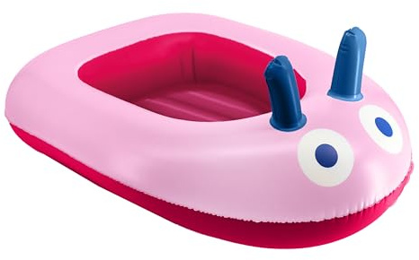 Quut – Bateau Gonflable Cerise – Jouet Aquatique pour Enfants 3-8 Ans – 90 x 62 cm – Vinyle Durable et Non Toxique – sans BPA/Phtalates/Latex – Idéal pour Piscine et Plage – Réutilisable & Recyclable