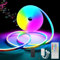 FWoche Tira LED de neón RGB 5 m 12 V, IP65, resistente al agua, con aplicación Bluetooth y mando a distancia, sincronización de música, banda de luz de silicona flexible, color mágico para exteriores