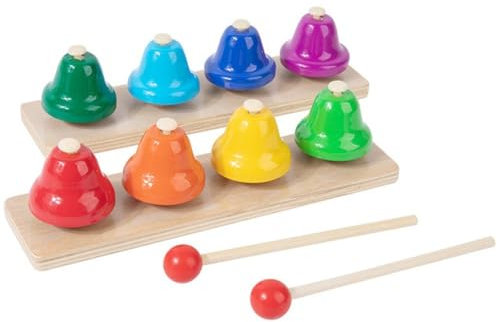 Tischglocken Für Kinder – Buntes Handglocken-set Aus Metall 8 Tönen Und Griff – Pädagogische Lehr- Und Lerninstrumente Für Kinder – Musikspielzeug Als Geschenk Für Kinder, Kleinkinder Und Babys