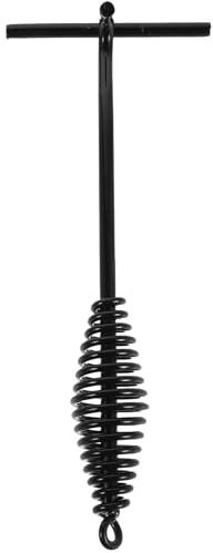 WEKADRIN Heavy-Duty Cast Iron Camping Pot Lid Lifter 25cm Spiral Handle, Dutch Oven Lid Hook for Outdoor Campfire Cooking, Cast Iron Pot Accessories for Camping Gear