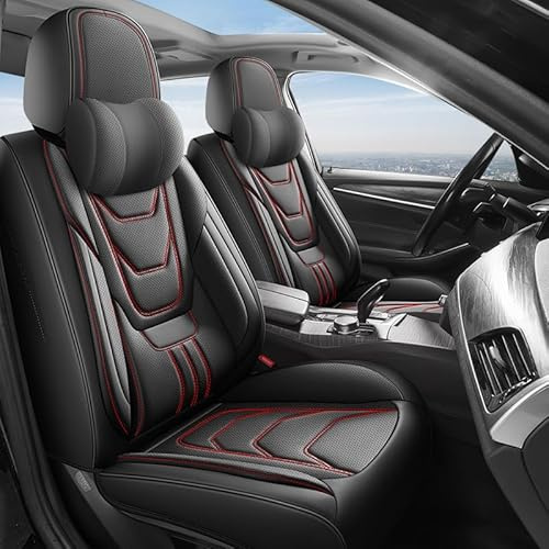 MWGCover Autositzbezüge Universal passend für Ford B-max C-max Capri Consul Corsair Cortina Cougar Courier Luxus Nappaleder Sitzschutzbezug