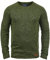 Blend BHDan Herren Strickpullover Feinstrick Pullover mit Rundhalsausschnitt Baumwollmischung Label-Patch Regular fit, Größe:S, Farbe:Burnt Olive (77011)
