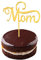 Goldener Acryl-Kuchenaufsatz mit Aufschrift Happy Birthday für Mütter-Party, Tortenaufsatz für Mütter, Kuchendekoration
