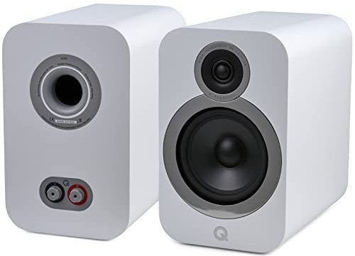 Q ACOUSTICS 3030i Bookshelf Speakers Pair Arctic White - Featuring 2-way Reflex Enclosure Type, 165mm (6.5) Bass Driver, and 22mm (0.9) Tweeter - Stereo Speakers Hifi/Passive Speakers