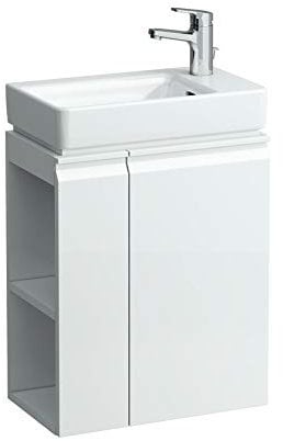 Laufen Pro S Waschtischunterschrank, zu Waschtisch 815954, Seitenablage Links, 480x275x580, Farbe: Weiß glänzend