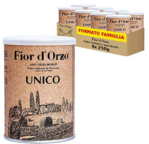 Fior d’orzo UNICO “100% orzo Mondo” tostato e macinato 250g - scatola 8x 250g