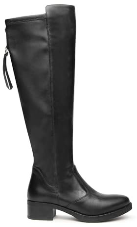 NEROGIARDINI Stivale al ginocchio in pelle e tessuto