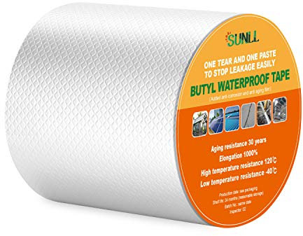 Adhesive Butyl Tape 15cm Width X 10m Length, Upgraded Leak Proof Waterproof Butyl Duct Strip for RV Repair, Window, Boat Sealing, Sun Room, Glazed Tile, EPDM Rubber Roof Patching, Silver