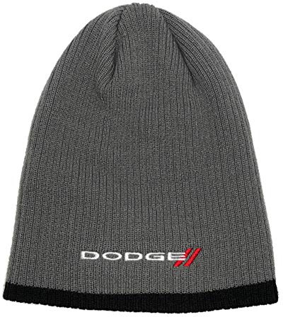 Dodge Strickmütze für Damen oder Herren, schwarz/grau