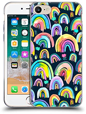 Head Case Designs Offizielle Ninola Neue Regenbogen Navy Multi Muster 4 Gelhülle [Militärischer Schutzgrad] Kompatibel Mit Apple iPhone 7/8 / SE 2020 & 2022 Und Kompatibel Mit MagSafe