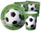 Isola Party Kit Festa di Compleanno Calcio per 16 Persone Eco-Friendly (16 Piatti ⌀ 23 cm, 16 Bicchieri 266 ml, 20 Tovaglioli 33x33 cm)