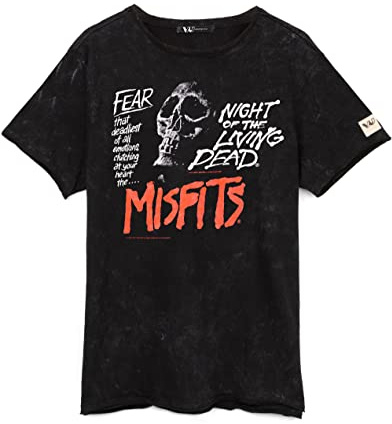 Misfits T-Shirt Unisex Black Short Sleeve Punk Band Tee Logo Music CD Gifts Merchandise