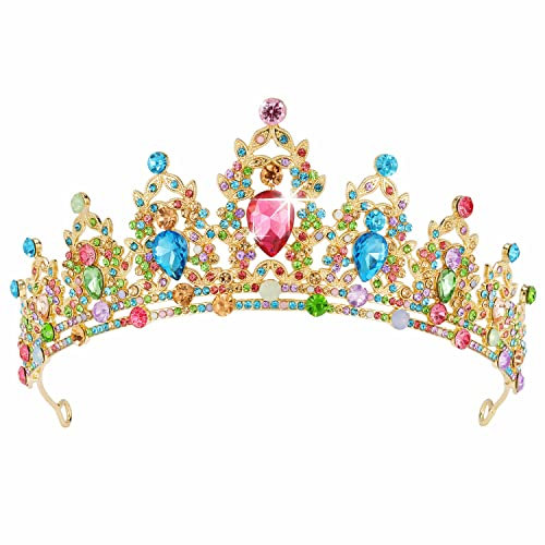 Didder Braut-Tiara für Frauen, Kristallkrone, Prinzessinnenkrone für Mädchen, Halloween, Style 1