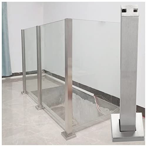 LXLZYXSF Glas Geländerpfosten Glashalter Edelstahl 60 70 80 90 100 110 120 130 140 150 cm Hoch Glas-Baluster-Geländerpfosten Plattform 10/12 Mm Dicke Platte Balustrade-Säule, Balkon Dachboden