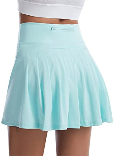 Damen Sport Rock mit Hose Sommerrock Minirock Sportrock Golfrock Tennis Golf Rock Sport Workout Running kurz