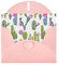 Pink Blooming Cactus Hochwertige Perlenpapier-Grußkarte => 10,2 x 15,2 cm, für Geburtstagskarte, Valentinstag, Hochzeitstag, Abschlussfeier, Einladungskarte usw.