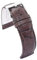 diloy Sportliches gepolstertes Uhrenarmband Rindsleder Krokoprägung quadratisch – Größen 14mm 16mm 18mm 20mm 22mm 24mm 26mm 28mm 30mm – Elegant und widerstandsfähig 368 Dunkelbraun 22mm