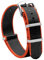 TStrap Nato Uhrenarmband 22mm Nylon - Orangenfarbig Schwarz Armband Uhren für Herren Damen Ersatz - Weich Schnellwechsel Uhrband Ersatzarmband Uhr - 18mm 20mm 22mm 24mm