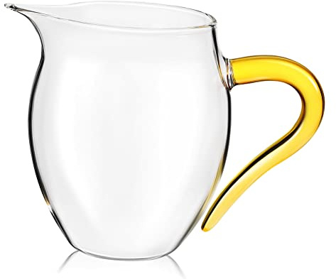 Ipetboom Glas Mit Ergonomischem Anti-verbrennungsgriff Hitzebeständiger Krug Für Kräuter Und Grüntee Milchprodukte Handgeblasen Stabiler Boden Für Heiße Getränke