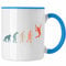 Trendation - Lustige Badminton Tasse Geschenk für Badmintonspieler Badminton Lehrer Coach Trainer Geschenkidee Evolution (Blau)