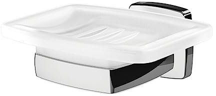 AM.PM Porte Savon Mural en Verre avec Base en Métal Salle de Bain Support Savon (AGA34200)