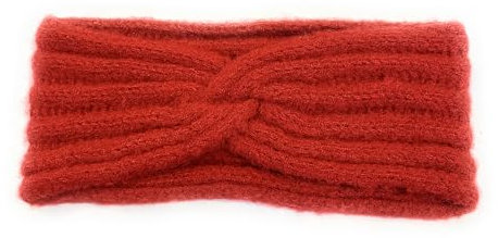 Women's Girls Winter Warm Knitted Headband Knit Woolly Head Ear Warmer Wrap Sweatband UK (Red)