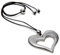 Vestopazzo collana a filo con pendente cuore forato grande.Realizzato a mano in alluminio 100% riciclato. Nickel tested.Lavorazione artigianale.AL04237