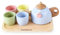 Mamabrum Service à Thé en Bois - Ensemble 7 Pièces avec Théière, 4 Tasses, Plateau, Sachet de Thé - Jeu de Rôle Éducatif 3+ Ans - Jouet Cuisine Bois Non Toxique