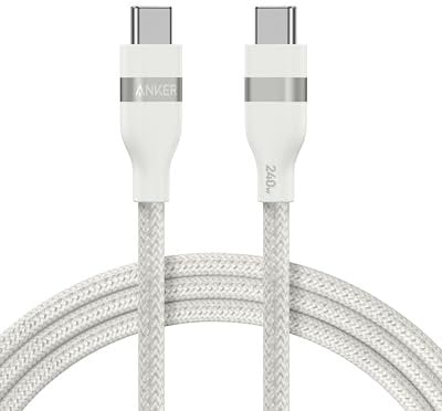 Anker Nano USB C auf USB C Kabel, 240W 1,8m flexibel farbig geflochten, USB C Schnellladekabel Typ C für iPhone 16/16 Pro/16 Plus/16 Pro Max, MacBook Pro/Air, iPad Pro/Air, Galaxy S24 und mehr